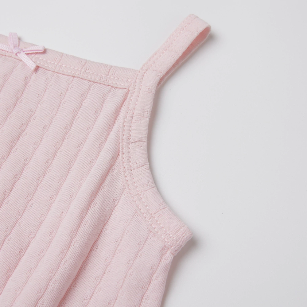 pointelle baby bodysuit, organic cotton strappy bodysuit, plant-dyed baby clothes, summer baby body, eco baby apparel, baby girl outfit Hong Kong US EU Japan Australia