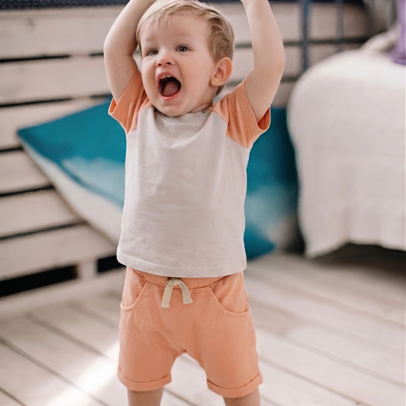 Senseng Plant-dyed baby tops