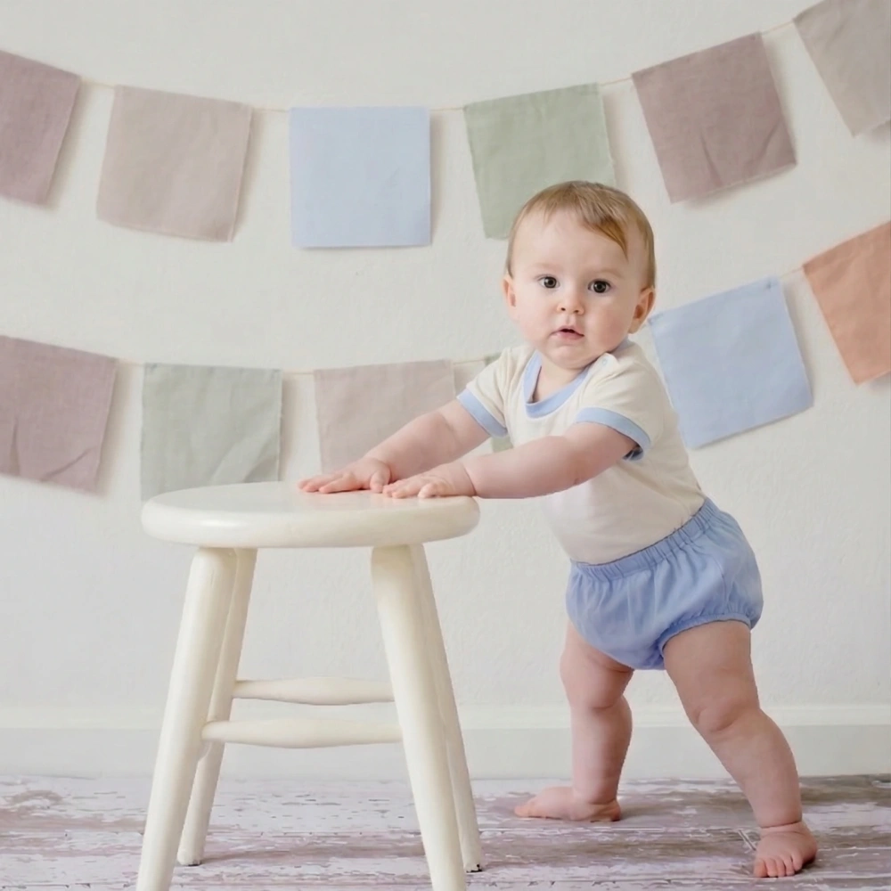 Baby Cotton Jersey Blommer Shorts