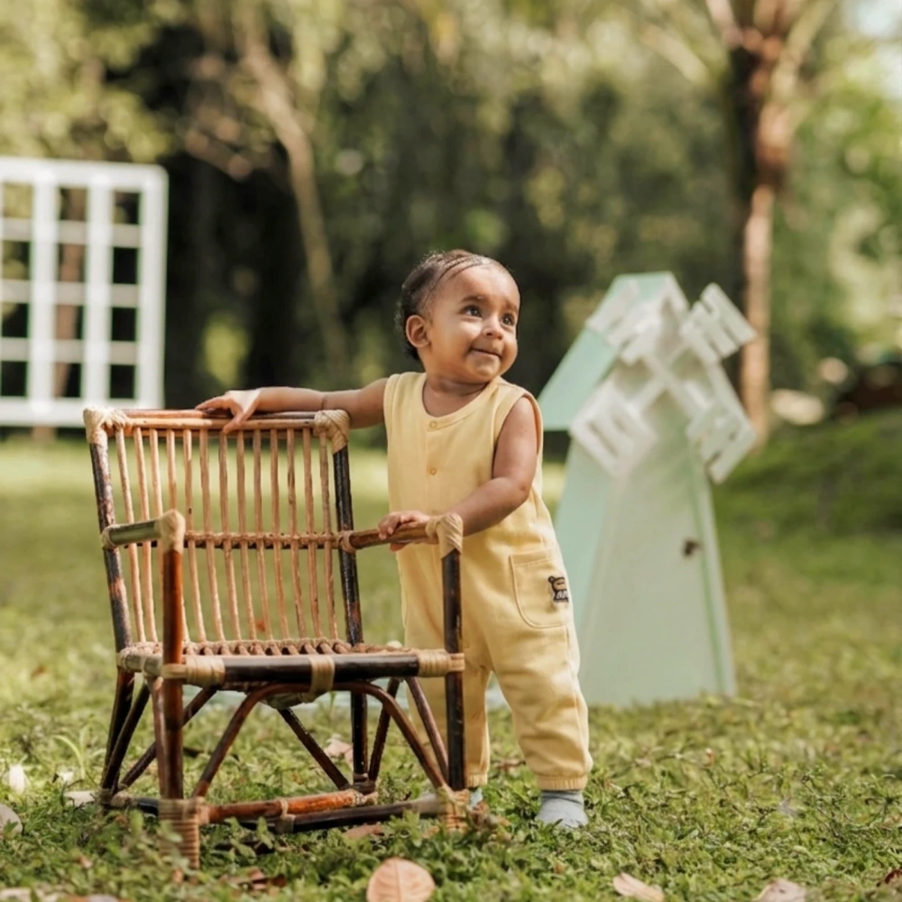 Organic Cotton Plant-dyed Sleeveless Baby Romper