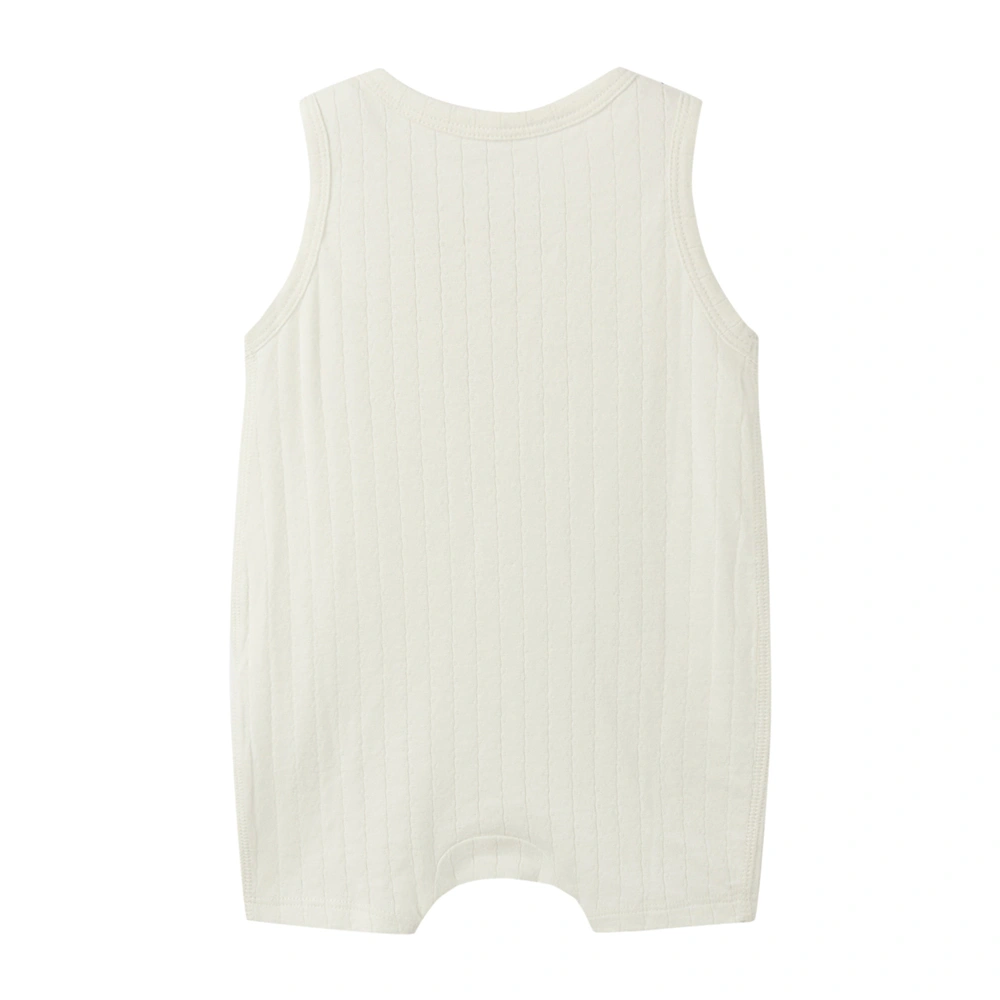 Baby wearing organic cotton plant-dyed unisex romper

