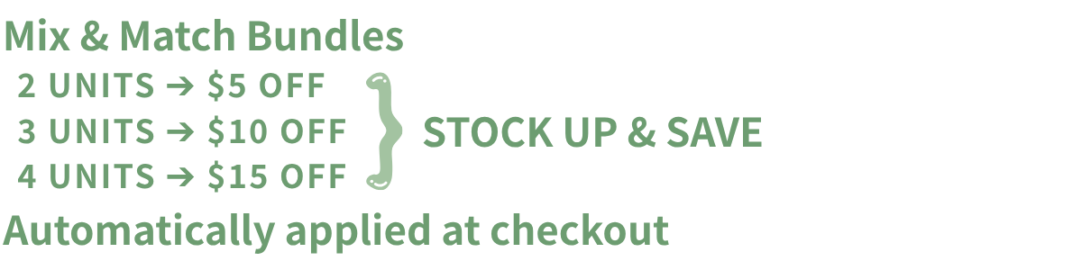 Senseng Bundle Save, 2 units for $5 off /3 units for $10 off /4 units for $15 off