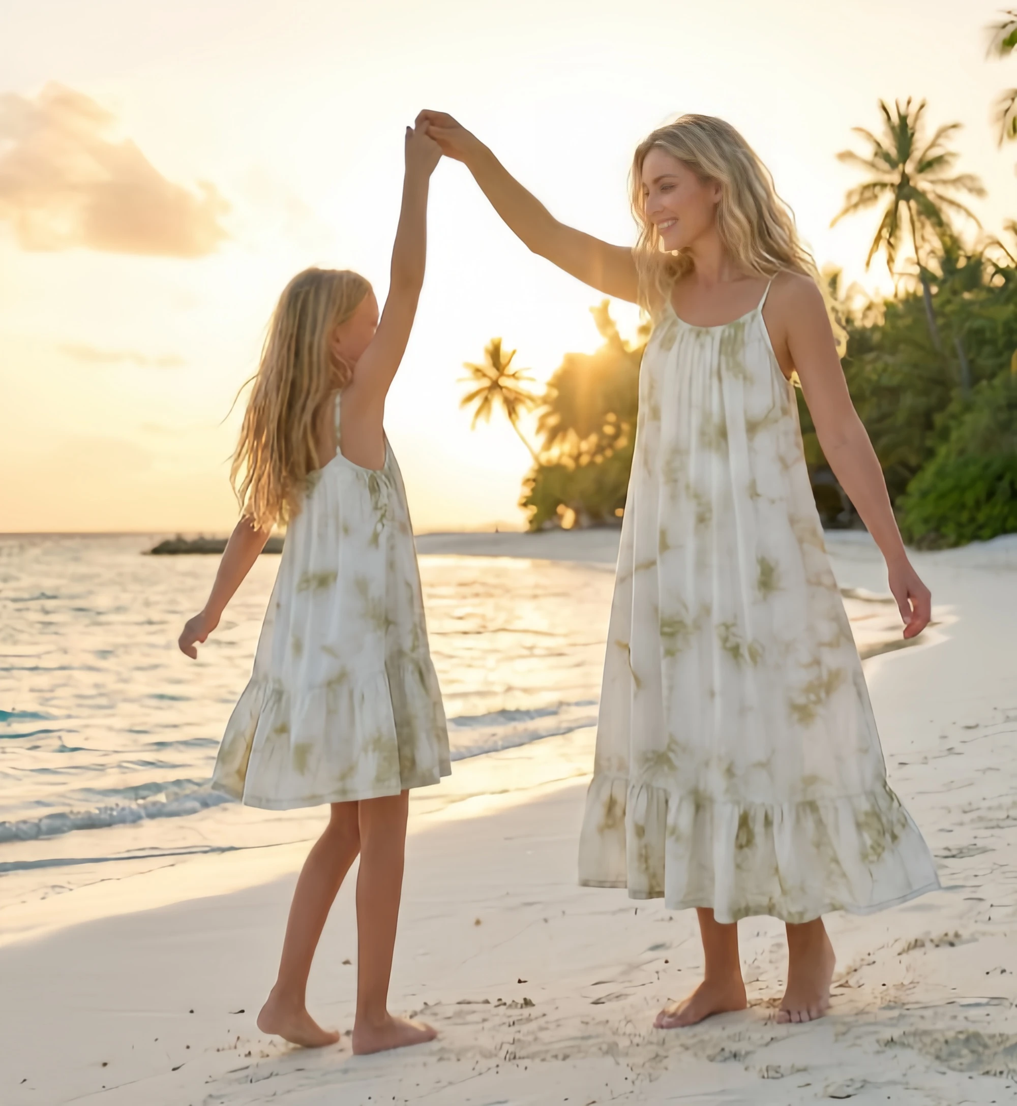 SENSENG Plant-Dyed Organic Cotton Mommy and Me Matching Outfits