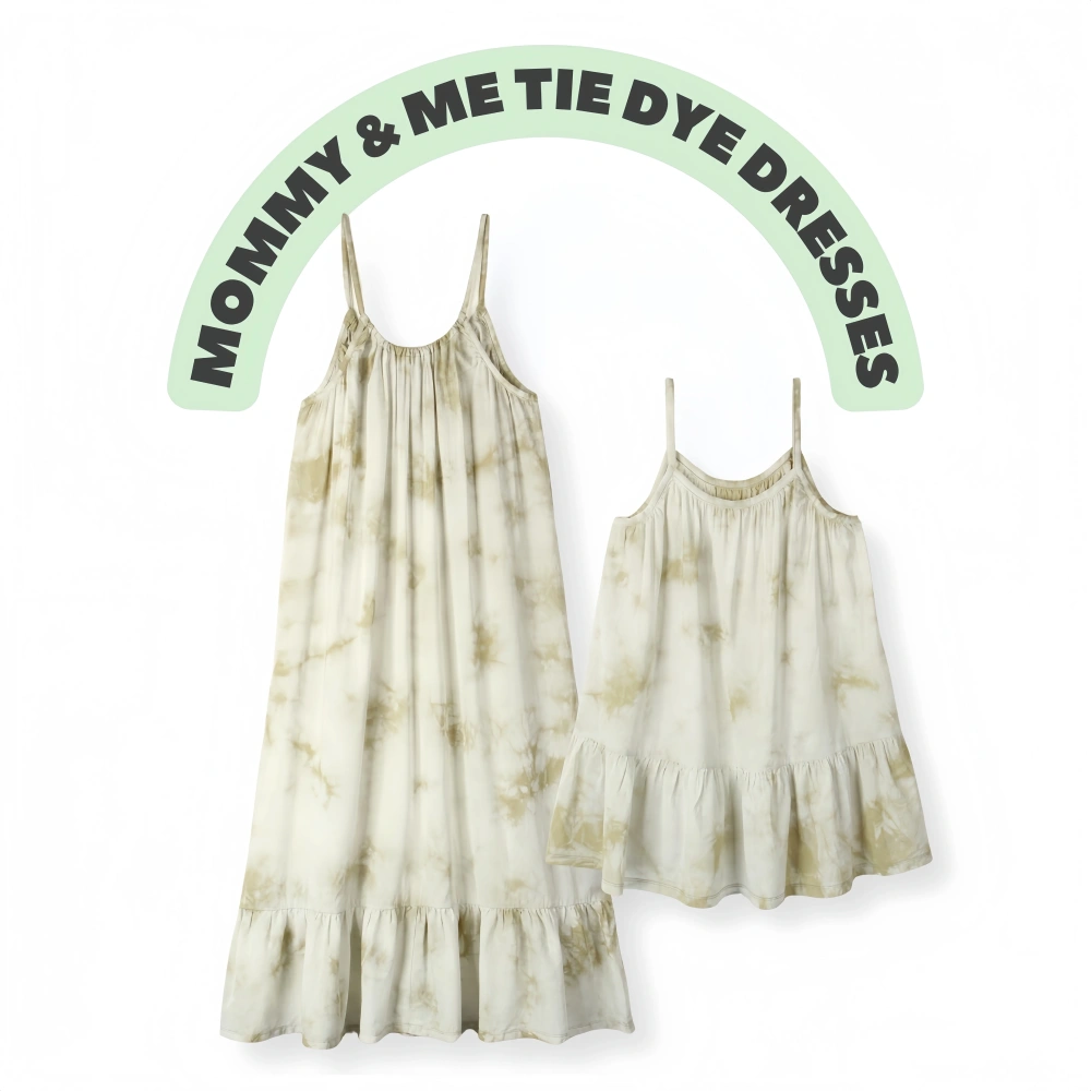 Boho Toddler Girl Tie Dye Twirl Dress