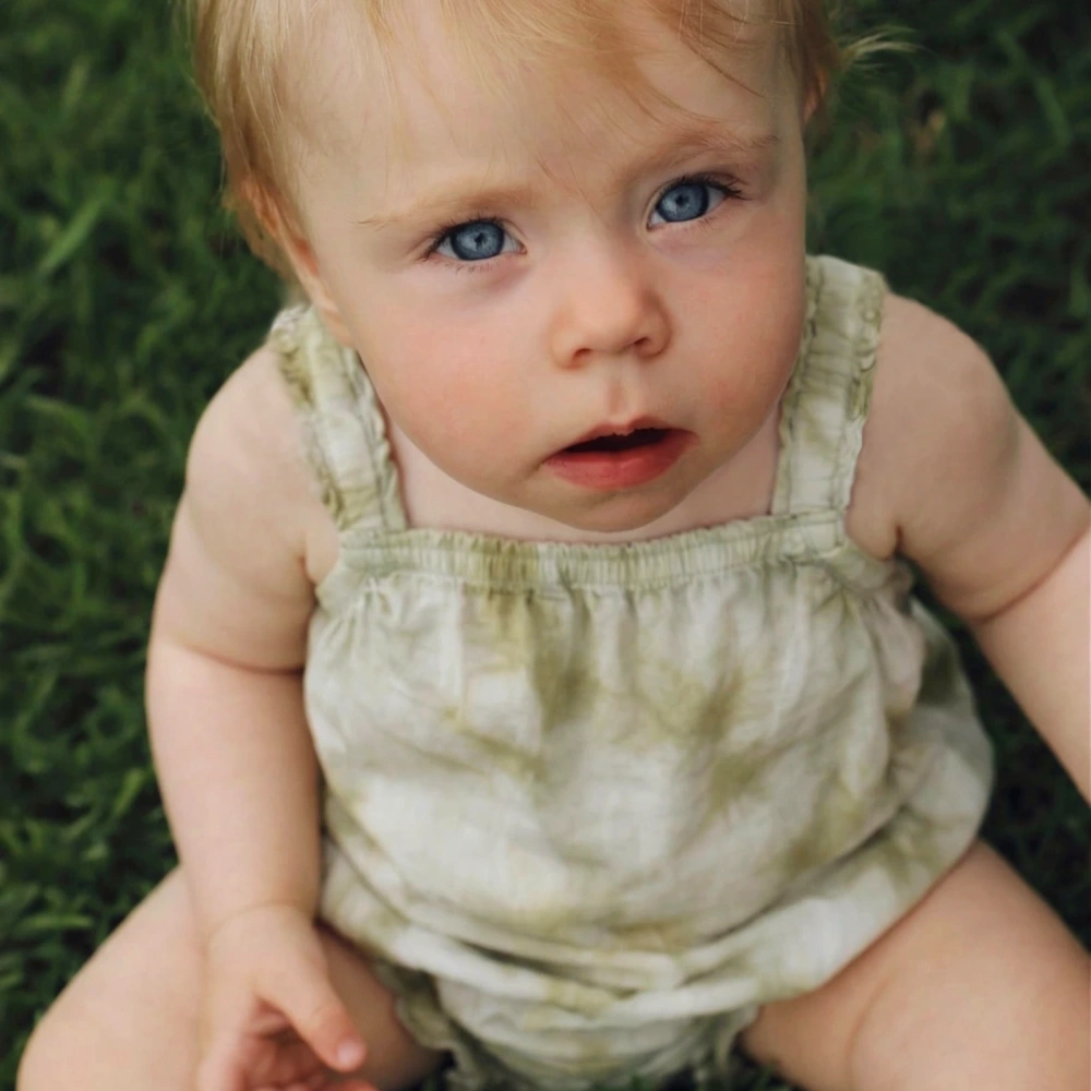 Boho Baby Girl Tie Dye Bubble Romper
