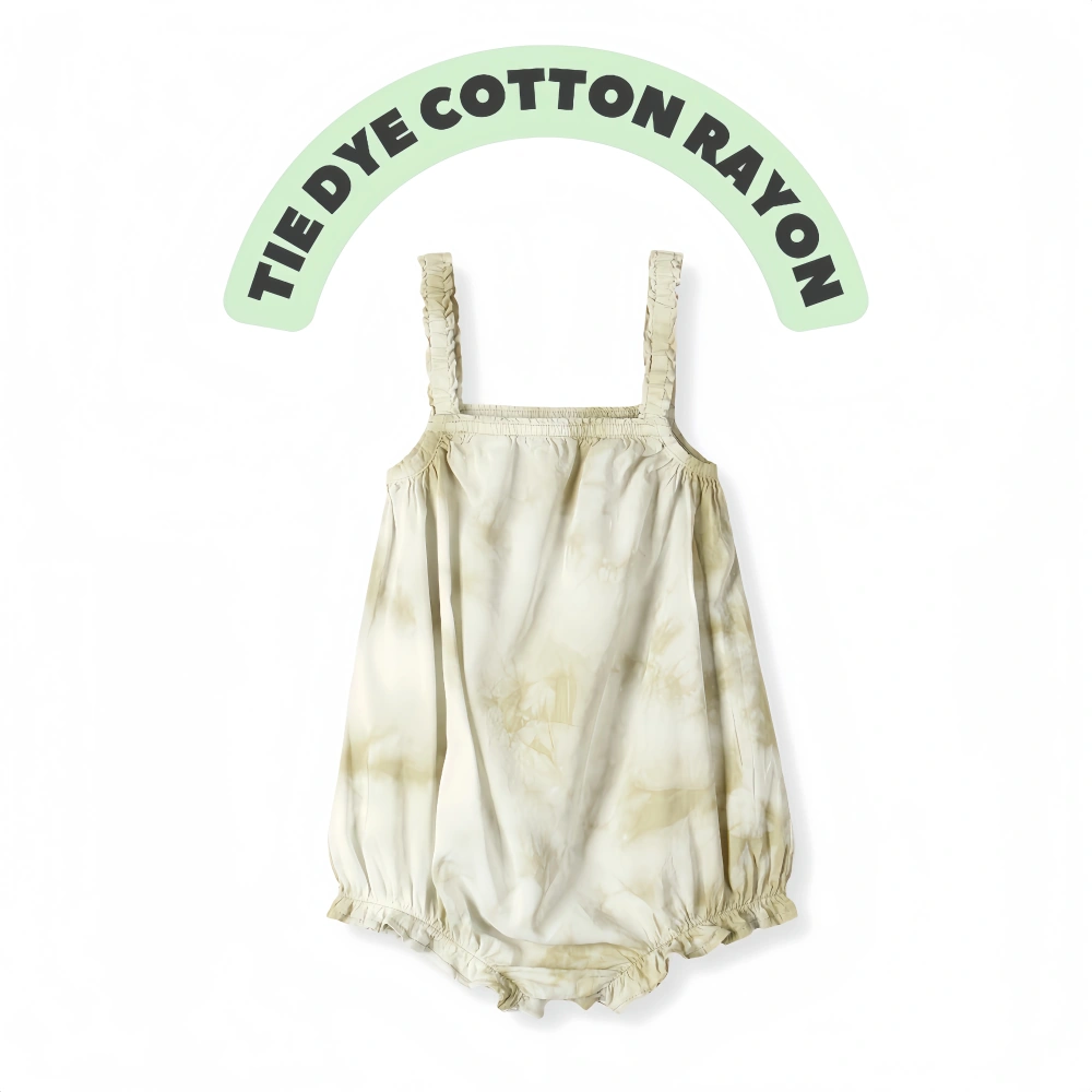 Boho Baby Girl Tie Dye Bubble Romper