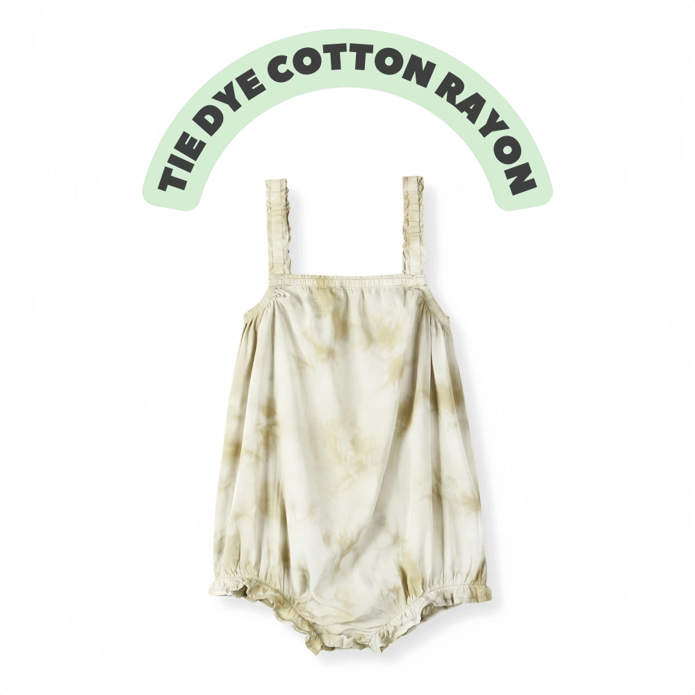 Boho Baby Girl Tie Dye Bubble Romper