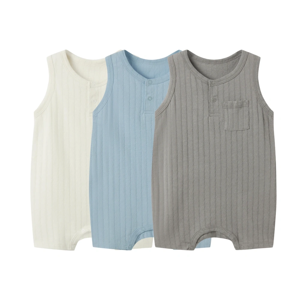 Baby Boy 3-Pack Pointelle Pocket Romper Set