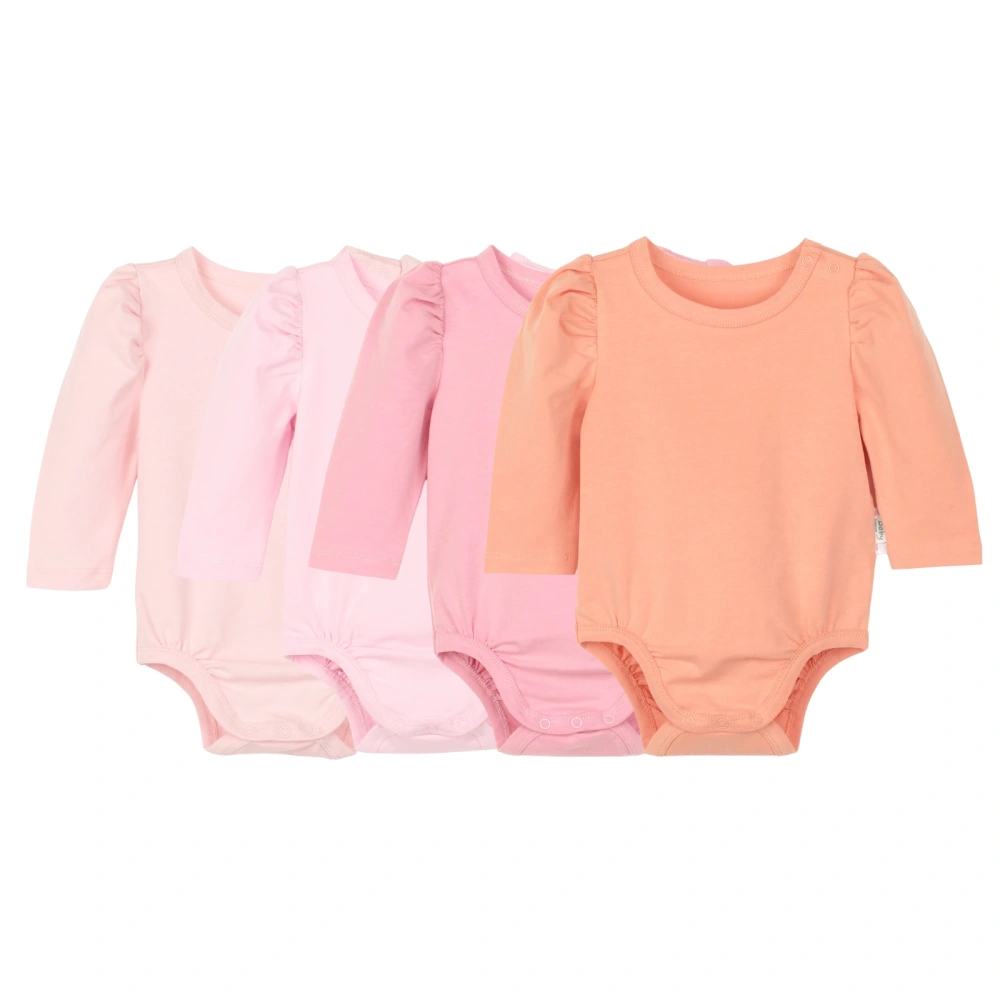 Baby Girl Bubble Long Sleeve 4-Pack Onesies