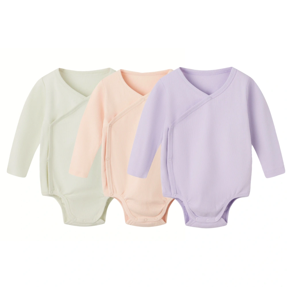 Baby Unisex Long Sleeve Kimono 3-Pack Bodysuits