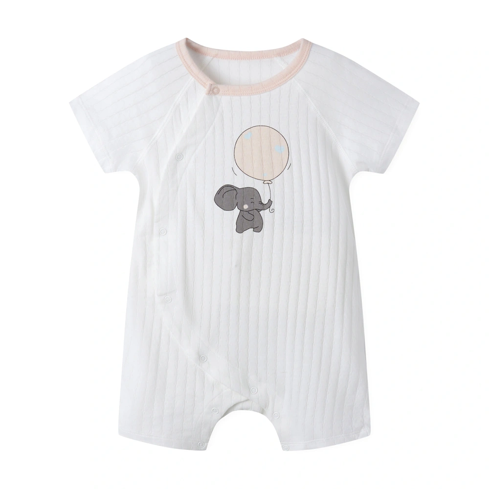 Baby Side Snap Elephant Print Romper