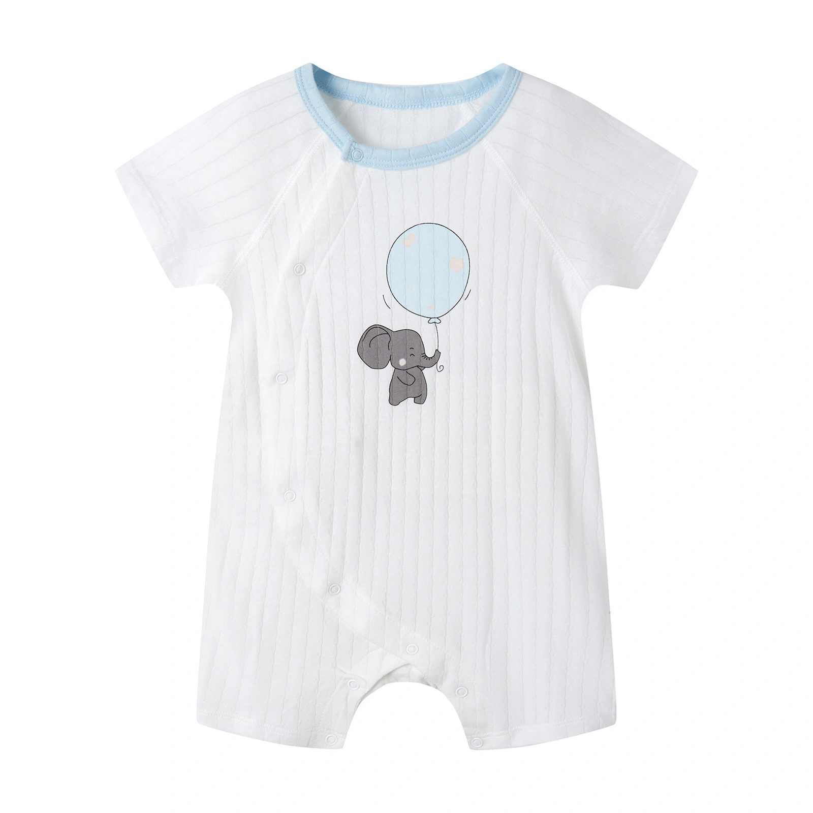 Plant-Dyed Organic Cotton Balloon Animal Baby Romper