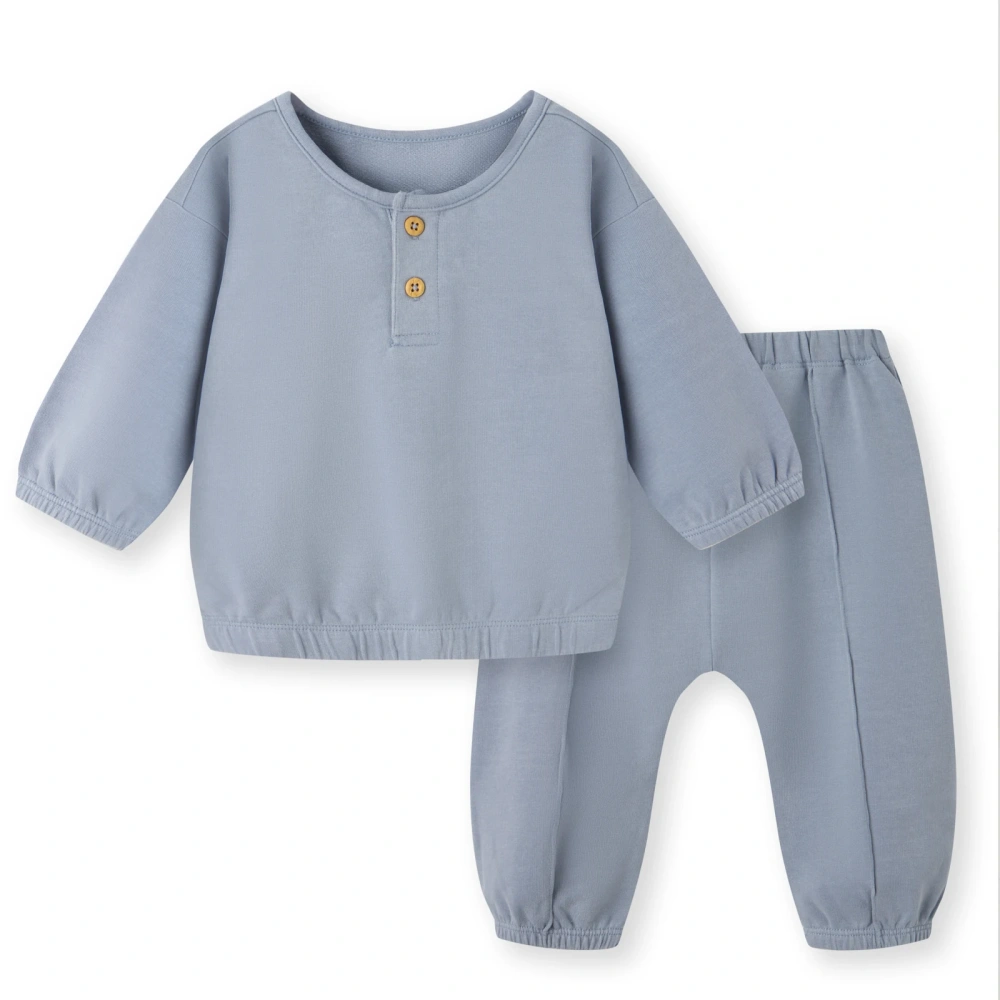 Plant dyed organic cotton baby sweatshirt set (sweatshirt+jogger pants)