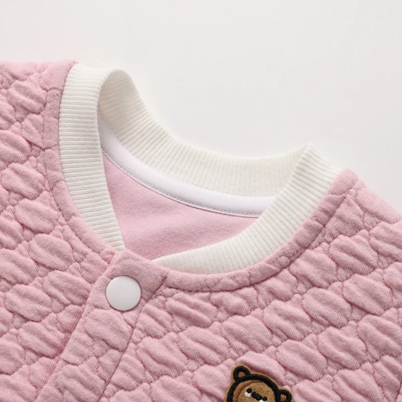 Baby Button-Up Quilted Bomber Jacket