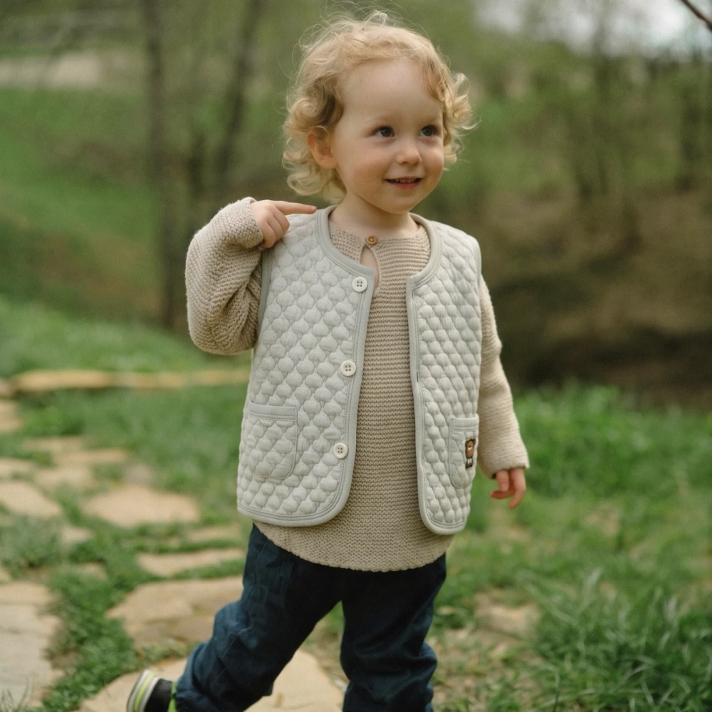Baby Button-Up Quilted Vest