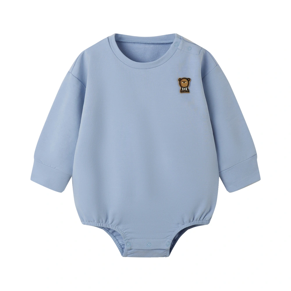 Baby Plant-Dyed French Terry Long-Sleeve Bodysuit