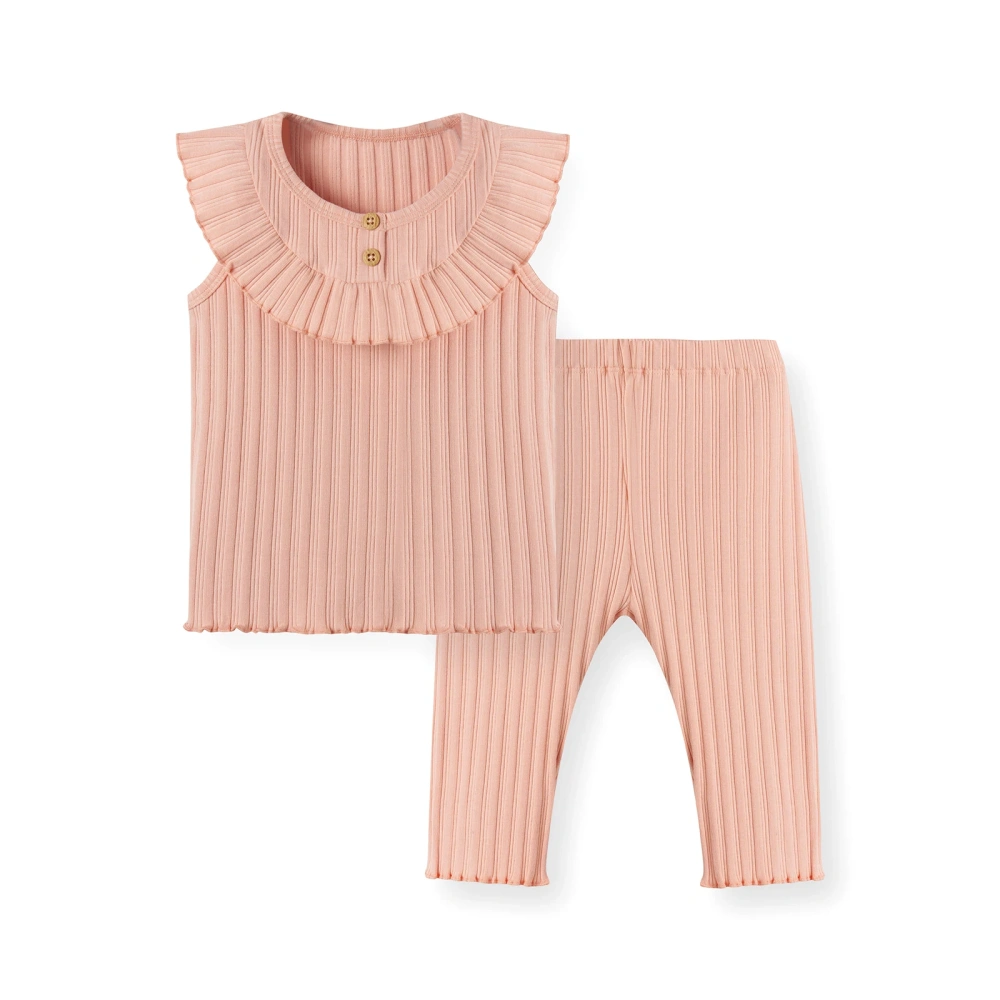 Baby Girl Ribbed Set