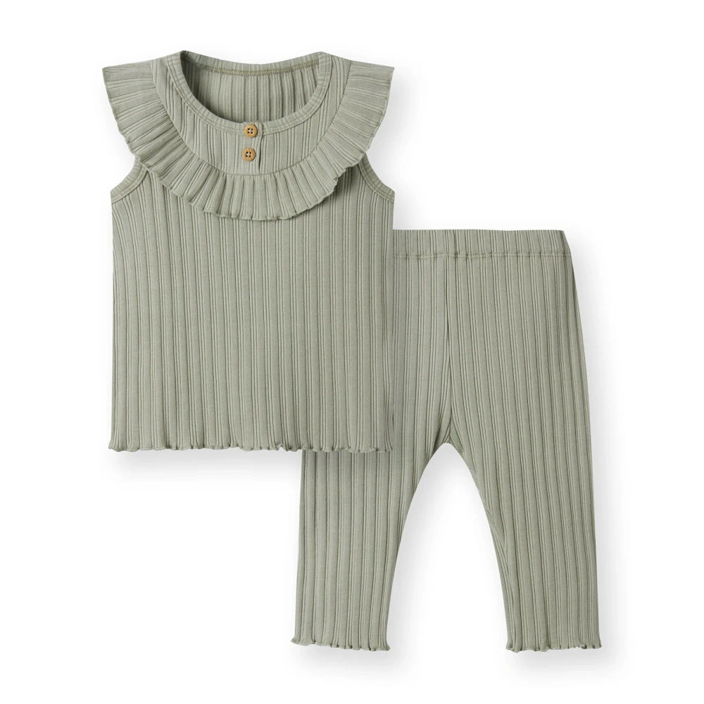Baby Girl Ribbed Set