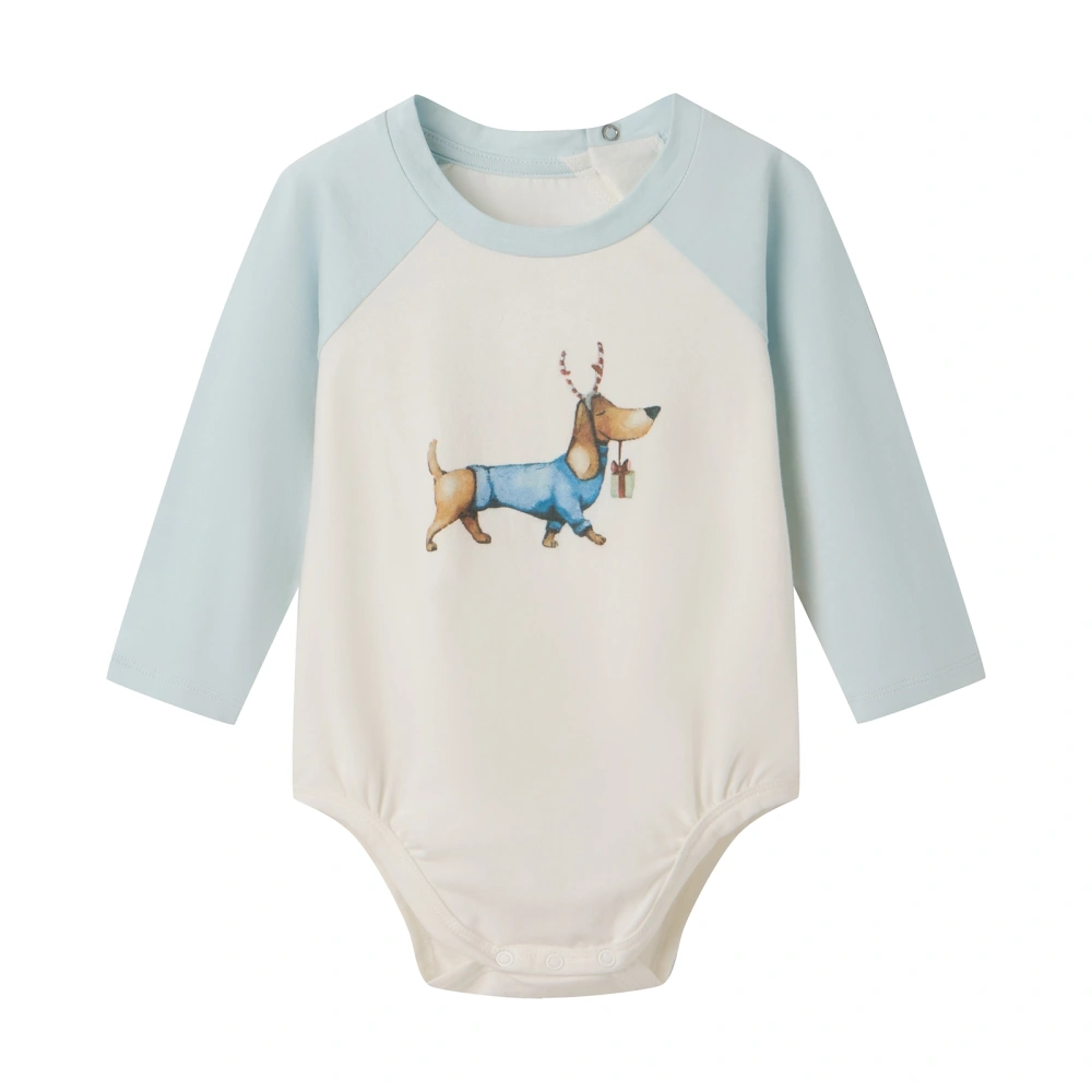 Baby Xmas Dog Long Sleeve Bodysuit