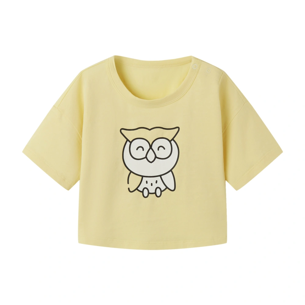 Baby Owl Print Drop Shoulder Tee