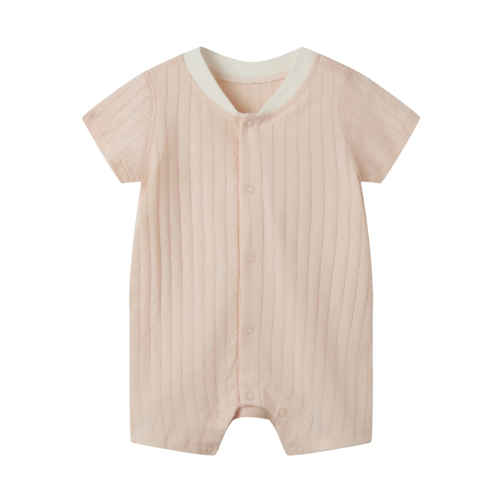 Baby Button-up Cotton Jacquard Romper