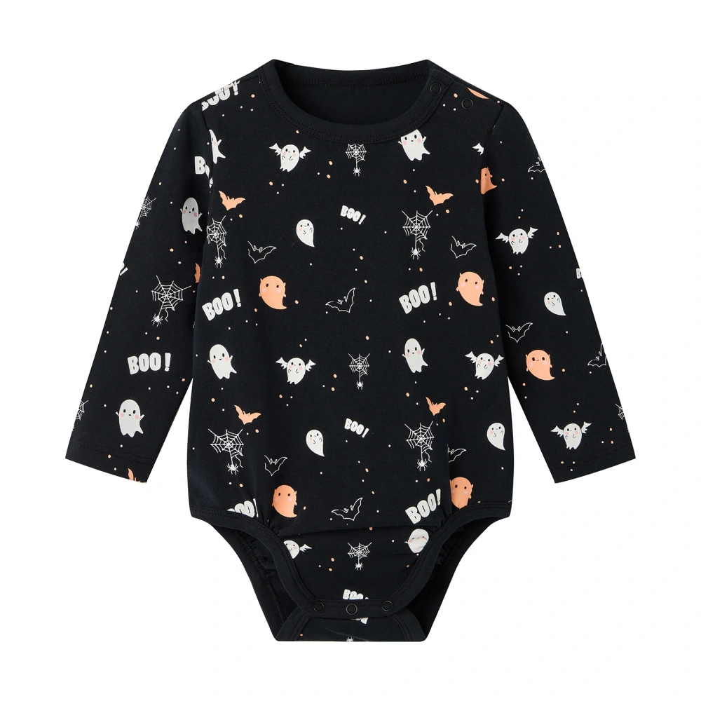 Ghost-Printed Halloween Baby Bodysuit