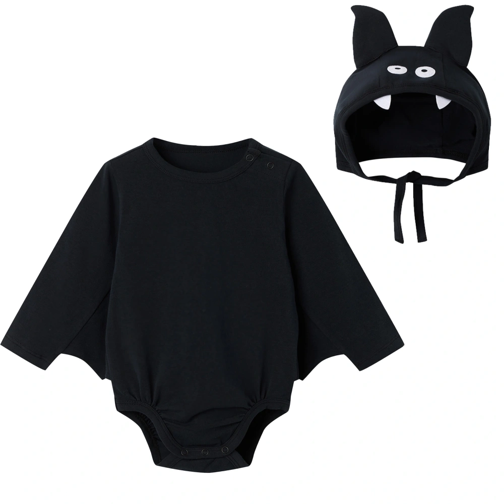 Organic Cotton Baby Bat Halloween Costume Set with Matching Hat
