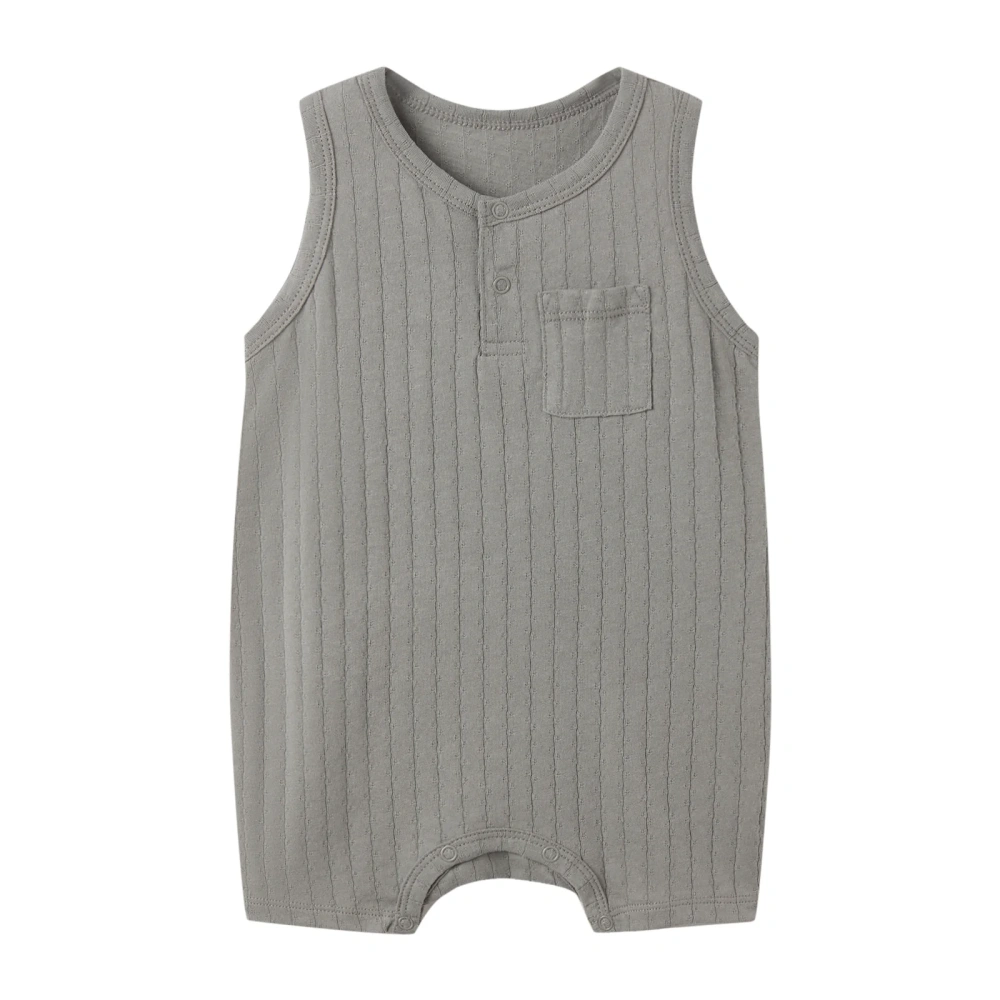 Baby Plant-dyed Pointelle Unisex Pocket Romper