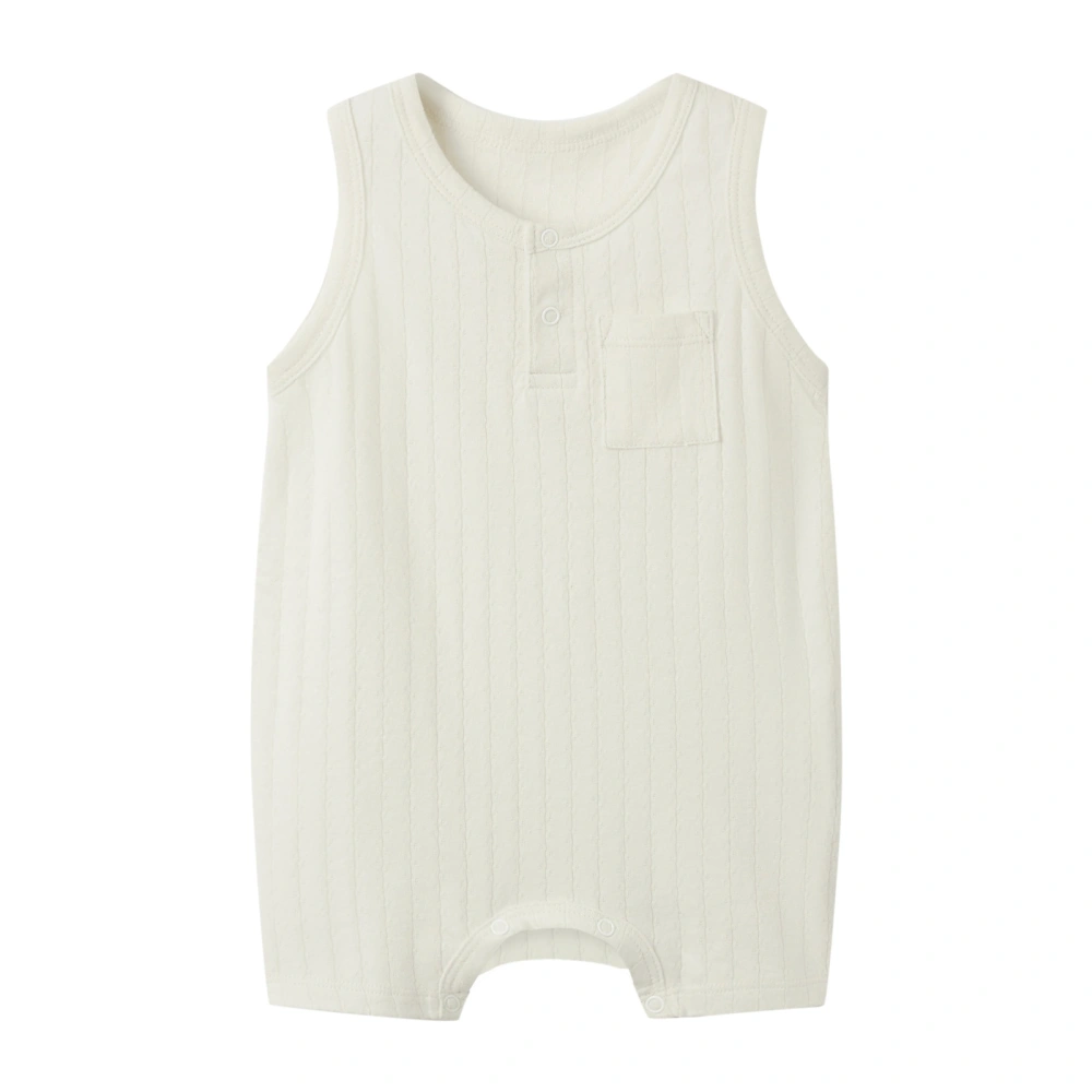 Baby Plant-dyed Pointelle Unisex Pocket Romper