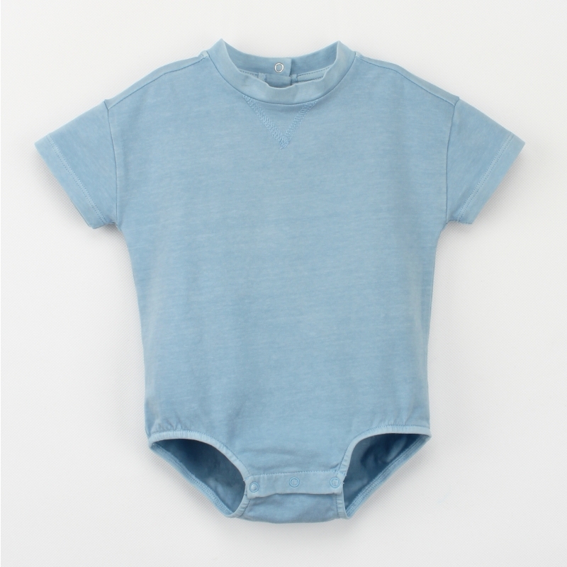 Arthur Plant-Dyed Organic Cotton Baby Drop Shoulder Bubble Bodysuit