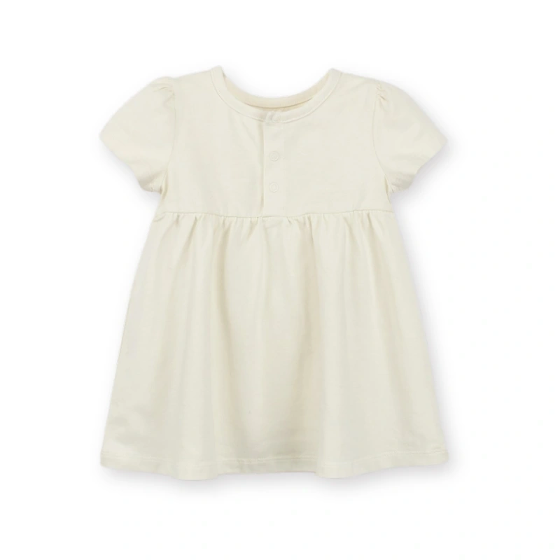 Milly Plant-Dyed Organic Cotton Baby Girl Short Sleeve Twirl Dress
