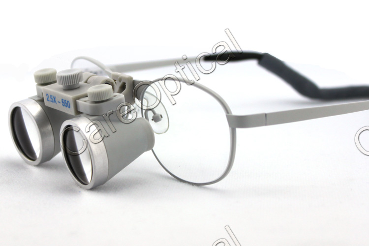 waterproof Flip Up Galilean Loupes 2.5x 3.0x 3.5x Titanium Frames
