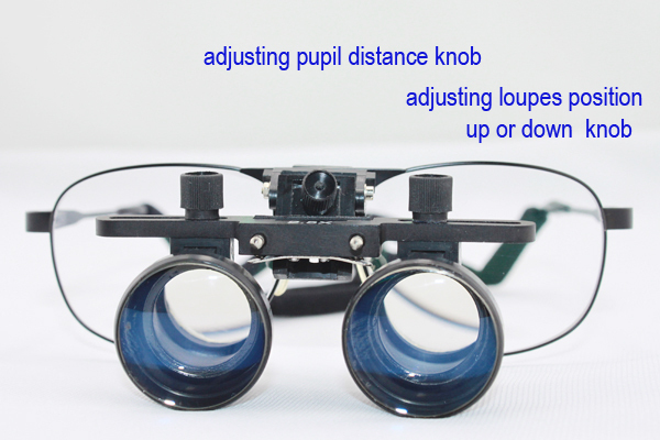 zoom lens dentl loupes surgical loupes 2.5x Titanium Frames