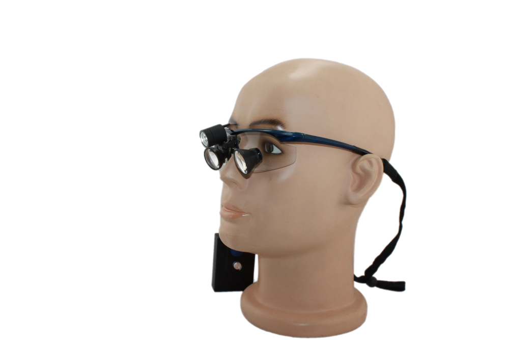 Custom Made TTL Dental Surgical Loupes 2.5x 3.0x 3.5x with Sports frames with LED light H60
