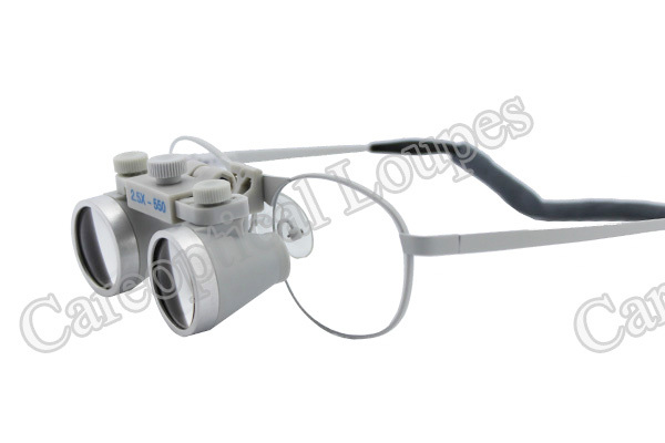 Flip Up Galilean waterproof Loupes 2.5x 3.0x 3.5x  Titanium Frames with LED lights H60
