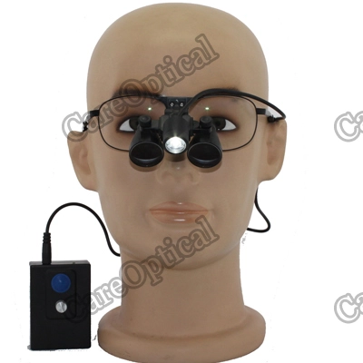 Flip Up galilean Loupes 2.5x 3.0x 3.5x with Titanium Frames With LED Light H60