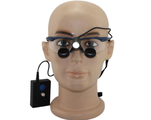 Custom Made TTL Dental Surgical Loupes 2.5x 3.0x 3.5x with Sports frames with LED light H60