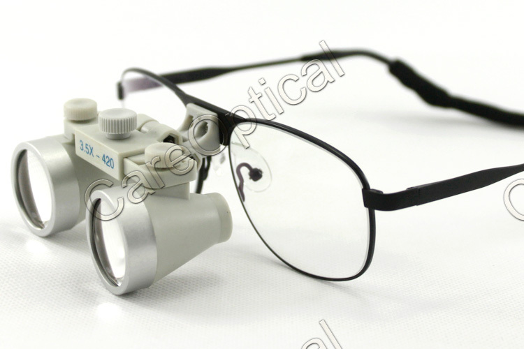 Flip Up Galilean waterproof Loupes 2.5x 3.0x 3.5x  Titanium Frames