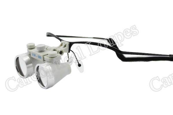 Flip Up waterproof dental surgical loupes 2.5X 3.0X 3.5X With no lens staiinless steel frames