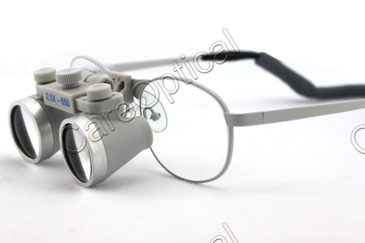 Flip Up Galilean waterproof Loupes 2.5x 3.0x 3.5x  Titanium Frames with LED lights H60
