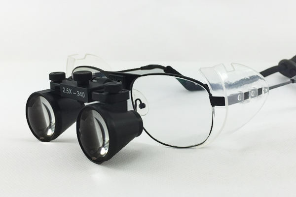 Flip Up galilean Loupes 2.5x 3.0x 3.5x with Titanium Frames With LED Light H60