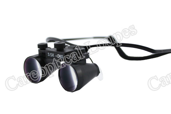 Flip Up dental surgical loupes 2.5X 3.0X 3.5X With no lens staiinless stell frames with LED light H60