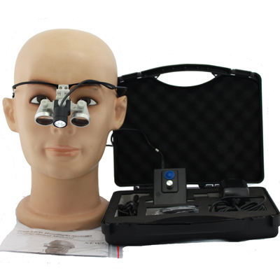 Flip Up waterproof dental surgical loupes 2.5X 3.0X 3.5X With no lens staiinless stell frames with LED Light H60