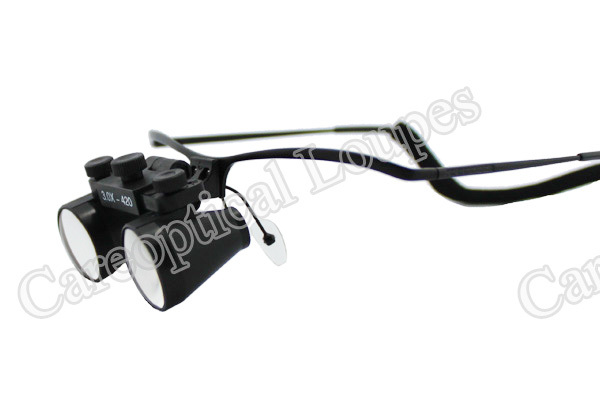 Flip Up dental surgical loupes 2.5X 3.0X 3.5X With no lens staiinless stell frames with LED light H60