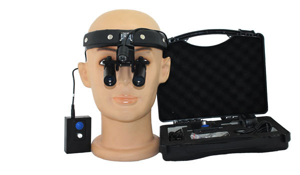 Headbnd Prismatic dental surgical loupes 3.0x -8.0X with LED light H60