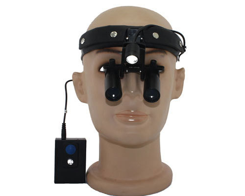Headbnd Prismatic dental surgical loupes 3.0x -8.0X with LED light H60