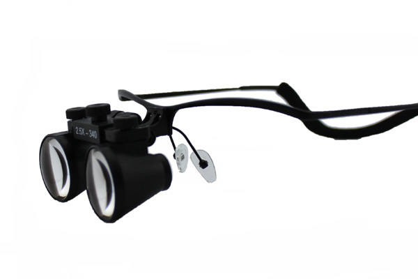 Flip Up dental surgical loupes 2.5X 3.0X 3.5X With no lens staiinless stell frames with LED light H60