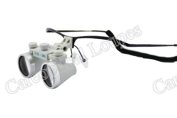 Flip Up waterproof dental surgical loupes 2.5X 3.0X 3.5X With no lens staiinless stell frames with LED Light H60
