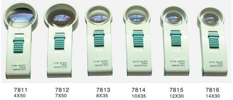 handheld magnifier 781 series with light illumination Aspheric coating lens