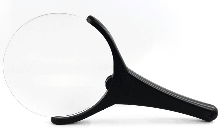 Handheld Magnifier C-677 Series with Light Illumination Rimless
